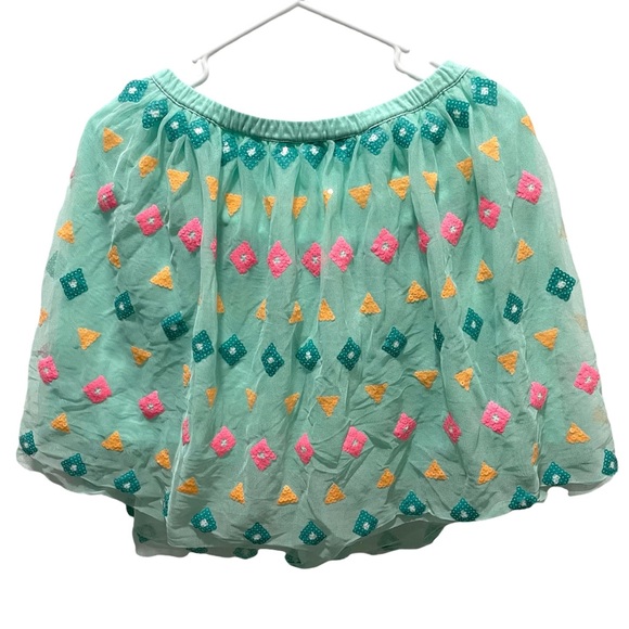 Cat & Jack Other - Cat & Jack Diamond Patterned Tulle Skirt Aqua Size XL (14-16)